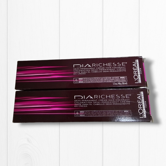 L'Oreal Professionnel DIARichesse 2 Tubes Ammonia-Free 6.23/6VG Hazelnut Honey - Picture 3 of 16